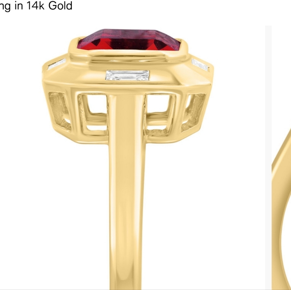 EFFY Collection 14k Gold, Garnet And Topaz Ring- Sz 7! - Picture 2 of 11